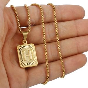 Ciondolo con lettera iniziale Nome Collana in oro giallo Lettere J K Collana per donna Uomo Amico Gioielli Regali