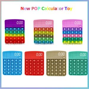 Rainbow Fidget Toys Calcolatrice Giocattolo di decompressione dello stress Esercizio di calcolo matematico Abilità logica-Gioco interattivo antistress