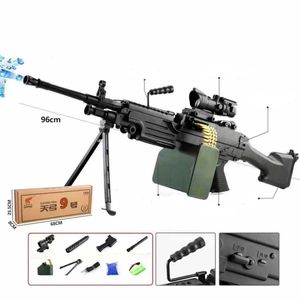 M249 Toy Gun Electric Blasting Automatic Machine Military Water Bullets Gel Adult Child CS Shooting Game Outdoor Games Birthday Gifts