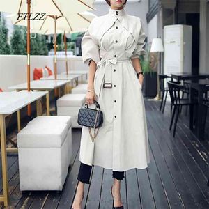 Arrival High Quality Women Fashion Comfortable Loose A-line Jacket Coat Professional Temperament Outdoor Warm Long 210430