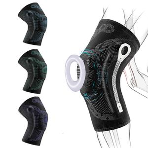 1Pc Knee Pads Men Silicone Elastic braces for arthritis Support Fitness Compression knee pad Gym Basketball Joint Q0913