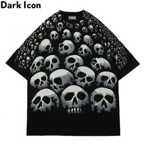 Skeleton Full Printed Men's T-shirt Short Sleeve Streetwear Hip Hop Tee Shirts Man Clothing 210603