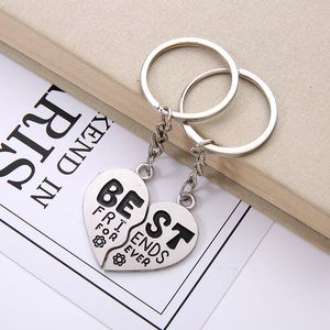 Wholesale Creat Forever Good Friendly Cute Alloy Heart Man Women Keychain Couple Keyring Gift Jewelry