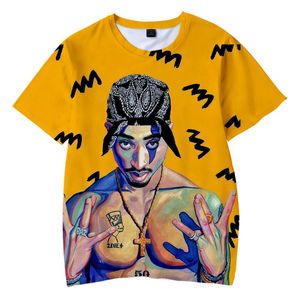 Rapper pac Makaveli Tupac Amaru Shakur D Stampa per bambini T shirt Boys Girls Casual Tees Streetwear Hip Hop Tshirt Bambini vestiti da uomo T shir