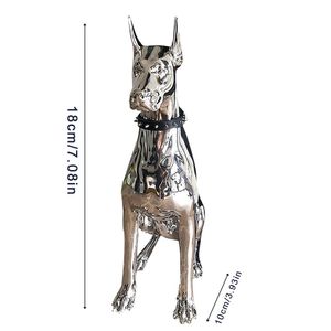 Dekoracje Ogrodowe Strona główna Obiekty Dekoracyjne Rzeźba Doberman Dog 18 * 10 * 5 CM Art Animal Statues Room Dekoracja Rezydencja Resin Statue Ornamentgift Holida