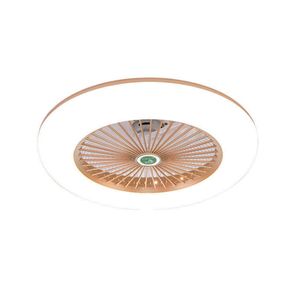 Moderner Deckenventilator für Schlafzimmer, Kronleuchter mit LED-Dimmlicht, 40 W, sechs Farboptionen, 110 V, 220 V, rund, D. 55 x H. 20 cm