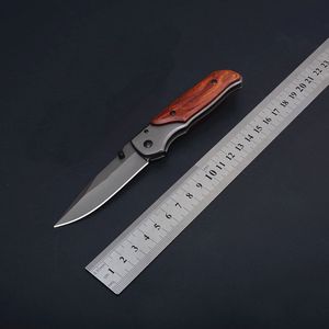Promocja kieszonkowy nóż 3cr13mov szary tytan powlekany ostrze drewno + stal uchwyt EDC Noże z pudełkiem detalicznym
