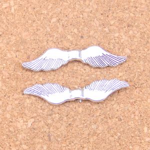 92 PCS Antique Prata Bronze Banhado ANGEL WINGS BEAD CHARADS Pingente DIY Colar Pulseira Bangle Acts 8 * 36mm