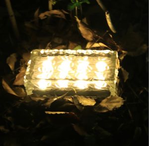 4x8 Paver Solar Lamps Lights LED Brick Waterproof Underground Inground Lighting Pathway Walkway