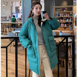 Women Zipper Hooded Down Long Jacket Winter Warm Thicken Duck Coat Double Breasted Parkas Snow Outwear 210531