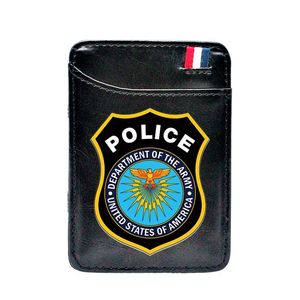 Carteiras de alta qualidade Os Estados Unidos Badge Pu Leather Mini Small Purse Magic Pouch Credit Credit Bank Card Case Holderwalletswallets