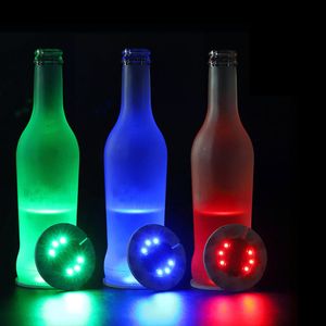 コースター照明LEDボトルライトのオン/オフ使い捨てコースター防水ライトコースターボトルコースターパーティーのための結婚式のための休日