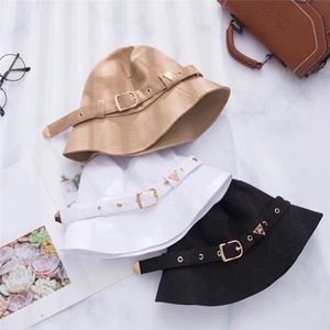 Fashion Bucket Hat Witn Belt Men/Women Outdoor Beach Sun Fishing Fisherman Hats 2021 Summer Wide Brim