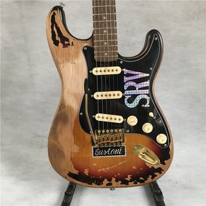 Custom Shop Masterbuilt Limited Edition St Electric Guitar Stevie Ray Vaughan تحية SRV رقم واحد خمر براون الانتهاء