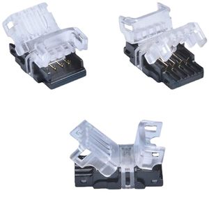 Hippo-M Novo 2 pinos 3 pinos 4 pinos 5 pinos 6 pinos 8 mm 10 mm 12 mm Faixa de LED Hipopótamo Fivela Conector sem solda Faixa de luz RGB 4 pinos PCB Adaptador de 4 fivelas