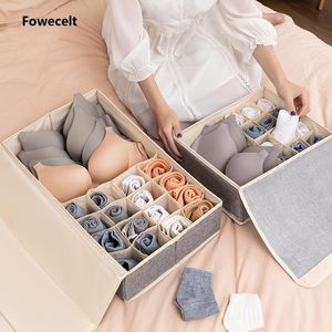 Storage Drawers Fowecelt Size Underwear Bra Socks Cabinet Boxes Home Bedroom Organizer Drawer Closet Clothes Collecting Case