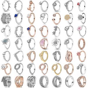 Original Princess Bone Signature Circles Hearts of Halo Infinity Eternal Love Ring Sterling Silver Pandora Jewelry