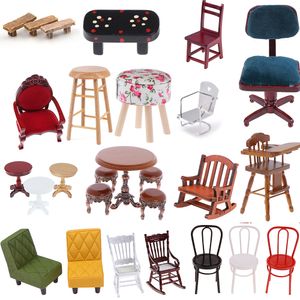 Simulation Small Sofa Stool Chair Furniture Model Toys for Doll House Decoration Dollhouse Miniature Accessories