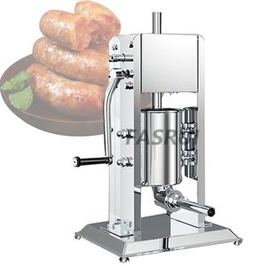 3L salsicha máquina de enchimento manual de aço inoxidável pequeno vertical manivela home máquina de salsicha sem esforço limpeza separada