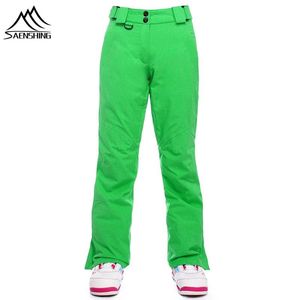 Skidbyxor Saenshing Professional Ski Pant For Women Outdoor Warm Trousers Waterproof Windproof Breattable Snowboarding