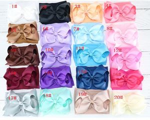 Baby Headband Turban Knot Hair Bows Girl Cotton Headbands Toddler Solid Head Wrap Infant Elastic Headwear Hairs Accessories