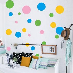 Wall Stickers Colorful Polka Dots Circle Bubble Sticker Creative DIY Removable Home Art Mural Kids Room Decoration Supplies RE