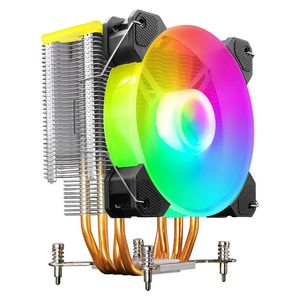 COOLMOON X400 4Pin CPU Cooling Fan SATA Colorful 4 Pure Copper Heat Pipes 5V 3Pin ARGB PC Radiator for AM4 LGA 1200/1151/1366