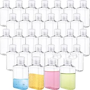 30ml 60ml Tom klar plastflaska Refillerbar resebehållare med flip keps för schampo flytande hand sanitizer