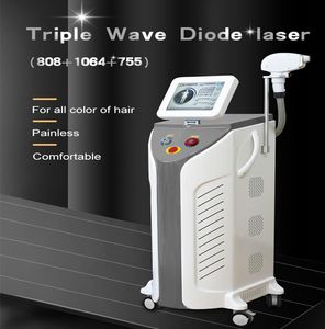 3 długość fali o wysokiej energii Niemcy Bar 755nm 808NM 1064NM Diode Laser bezbolesny Effetctive Hair Demoval System Stały depilator dla wszystkich włosów skóry