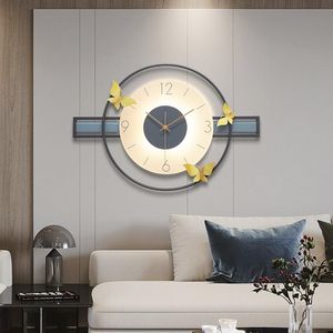Relógios de parede exclusivos relógio de metal moderno design moderno luxo brilho luminoso no escuro Horloge Muralale relógios