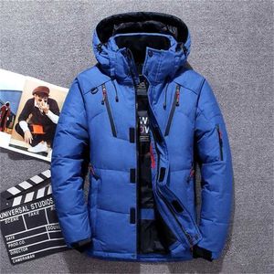 -20 Degree Winter Jacket Uomo White Duck Down Parka Uomo Thick Warm Snow Parka Soprabito Giacca a vento con cappuccio Parka Coat Hombre 211110