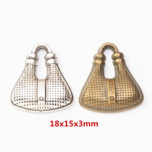 100pcs women lady bag charms 18X15X3MM antique silver vintage bronze pendant alloy metal jewelry accessories brass copper diy jewellery making