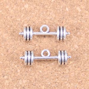 43 pz Argento Antico Placcato Bronzo attrezzature per il fitness bilanciere Charms Ciondolo FAI DA TE Collana Braccialetto Risultati Del Braccialetto 25*7*7mm