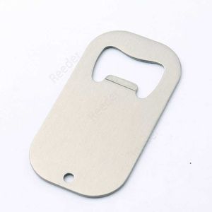 Sublimação abraçadeira de garrafa de cerveja em branco Corkscrew DIY Metal prata cão tag Presente criativo casa ferramenta Dar312