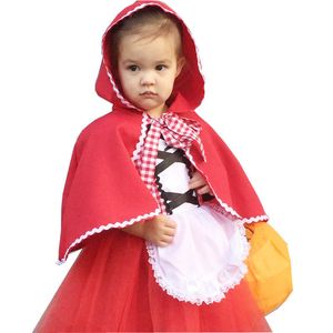 Wholesale hood costume for sale - Group buy Red Riding Hood for Girls Halloween Costume Little Red Riding Hood Costume Baby Dress with Cape H0910