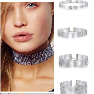 Mode Torques Personlighet Smycken Neck Halsband Kvinnors Full Diamond Halsband