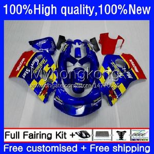 Fairings para Suzuki Srad GSXR 750 600 CC GSX-R750 600cc 750cc 96-00 Bodywork 16no.23 GSX-R600 GSXR600 96 97 98 99 00 GSXR750 1996 1997 1998 1999 2000 Bodys Kit Movistar Blue