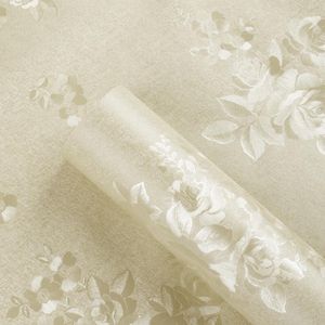 Bakgrundsbilder Classic Peony Rose Flower Floral Wall Paper Rolls PVC Självhäftande tapet Living Room Bedroom Heminredning