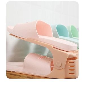 Kleidung Kleiderschrank Lagerung Verstellbare Doppelständer Regal Schuhregal Organizer Schuhe Unterstützung Schlitz Schrank Schrank Halter High Heels 6 Stücke