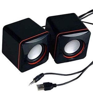 Metermall Portable Datorhögtalare USB Powered Desktop Mini Speaker Bass Sound Music Player System Wired Small Speaker
