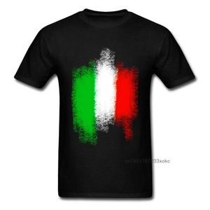 イタリアの国旗Tシャツ男性Tシャツ到着ブラックTシャツ半袖ギフトコットンOネック服夏トップスティーラッカーデイス210629