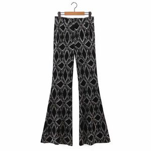 Autumn Winter Women Velvet Trousers Hight-waist Woman Flare boot cut bell-bottomed Pants pantalon femme mujer 210709