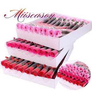 30pcs Soap Rose Valentine Regalo creativo Bouquet di fiori artificiali Matrimonio Compleanno Festival Decorazioni per feste Regali Forniture per matrimoni