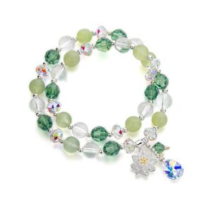 Wholesale fairy beads resale online - Beaded Strands Lotus Fairy Bracelet Rock Crystal Beads Beaded Sterling Silver Send Girlfriend Summer Gift Ins Small Design