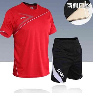 Tuta da uomo Palestra Fitness Tuta sportiva Abbigliamento Camicia da badminton traspirante Uniformi Donna / Uomo Abbigliamento da ping pong pingpong Y1221