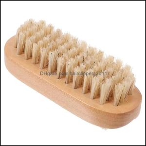 Wholesale fingernail cleaning brush resale online - Nail Brushes Tools Art Salon Health Beauty Pc Cleaning Brush Manicure Dust Fingernail Wood Color Drop Delivery Jtph3