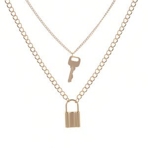 Necklace Multi-layer Simple Fashion Key Lock Necklace