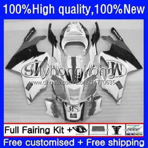 Motorcycle Bodys For Aprilia RSV1000R Mille RSV White black 1000 R 1000R 03 04 05 06 Cowling 9No.58 RSV1000RR RV60 RSV-1000 RSV1000 R RR 2003 2004 2005 2006 Fairing Kit