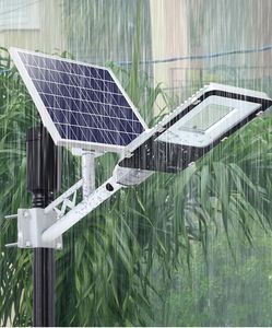 100W 200W LED-Solar-Straßenlaterne für den Außenbereich, wasserdicht, IP65, Garten mit Fernbedienungsmast