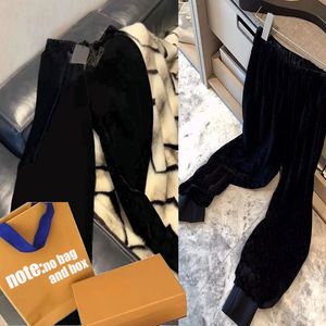 Women Pants Girl Elastic Waist Pant Woman Velour Trousers Harem Pants Autumn Fashion Trendy Spring Long Pants Letter Print Trousers Ins